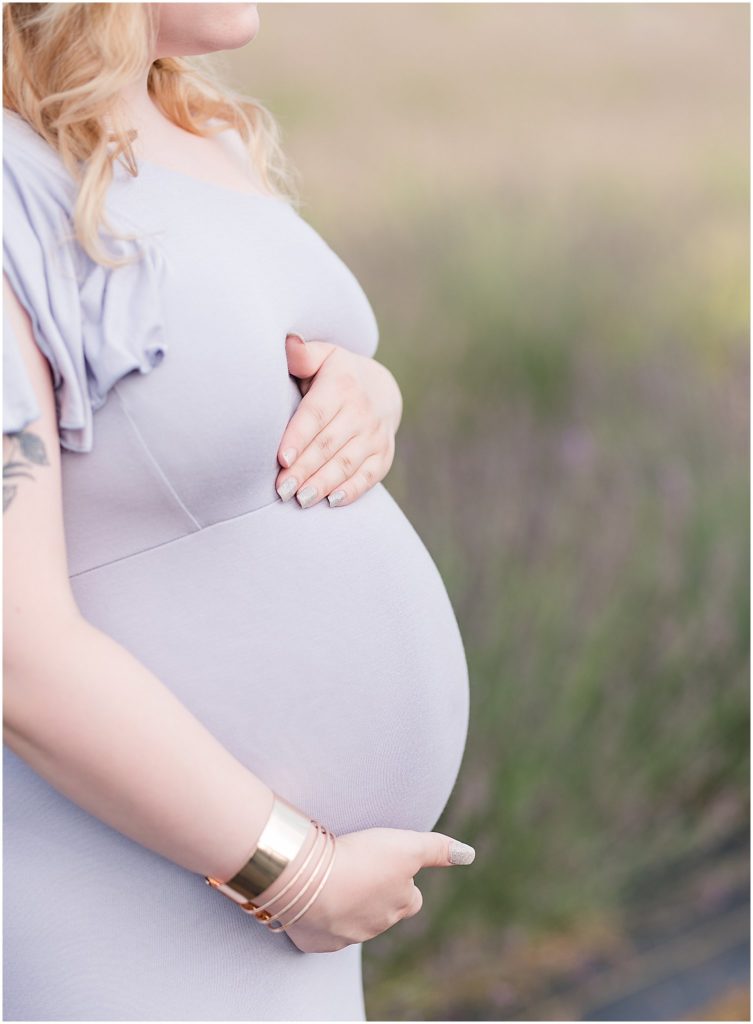 lavender maternity session