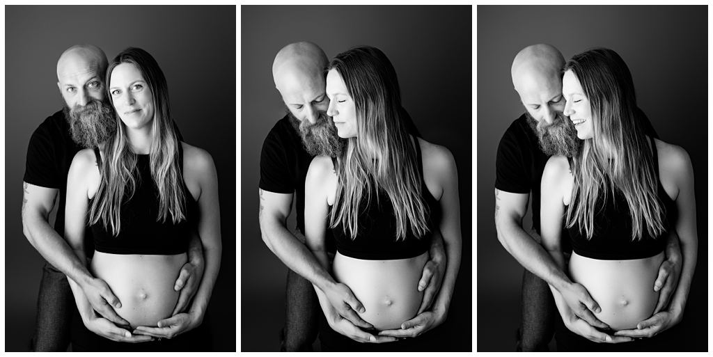 black and white studio maternity session williamsburg va jessica barrett photography