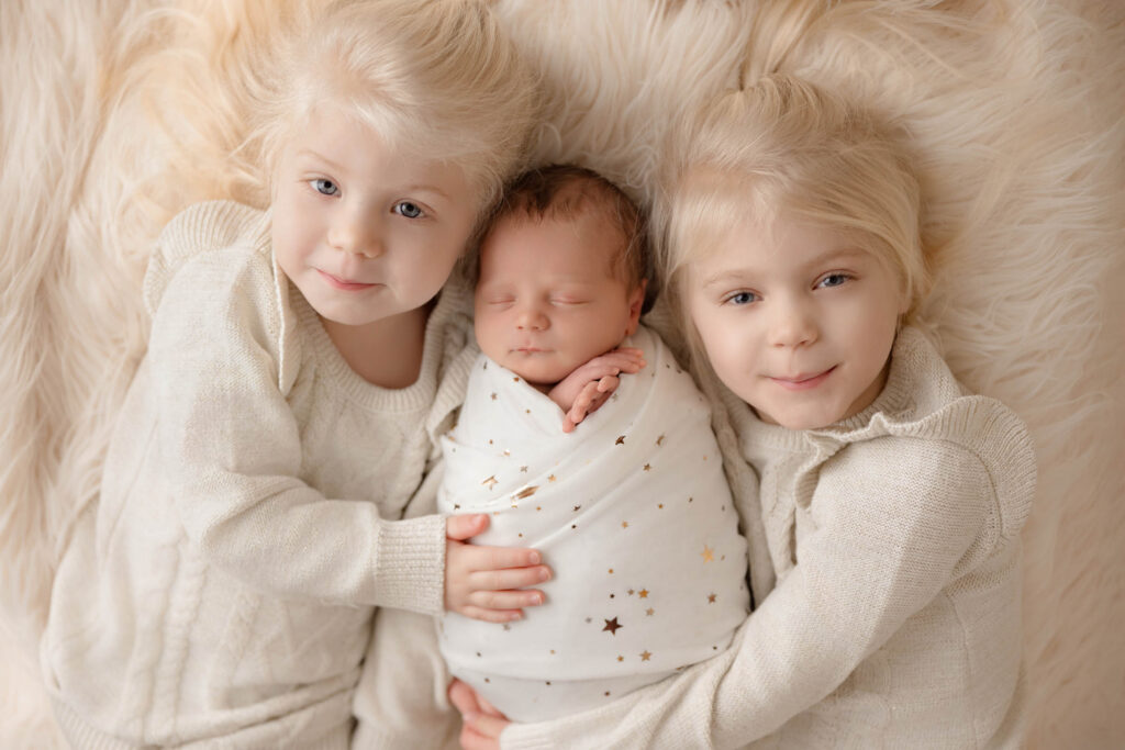sibling portrait newborn photography Williamsburg VA